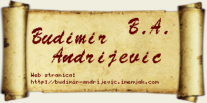 Budimir Andrijević vizit kartica